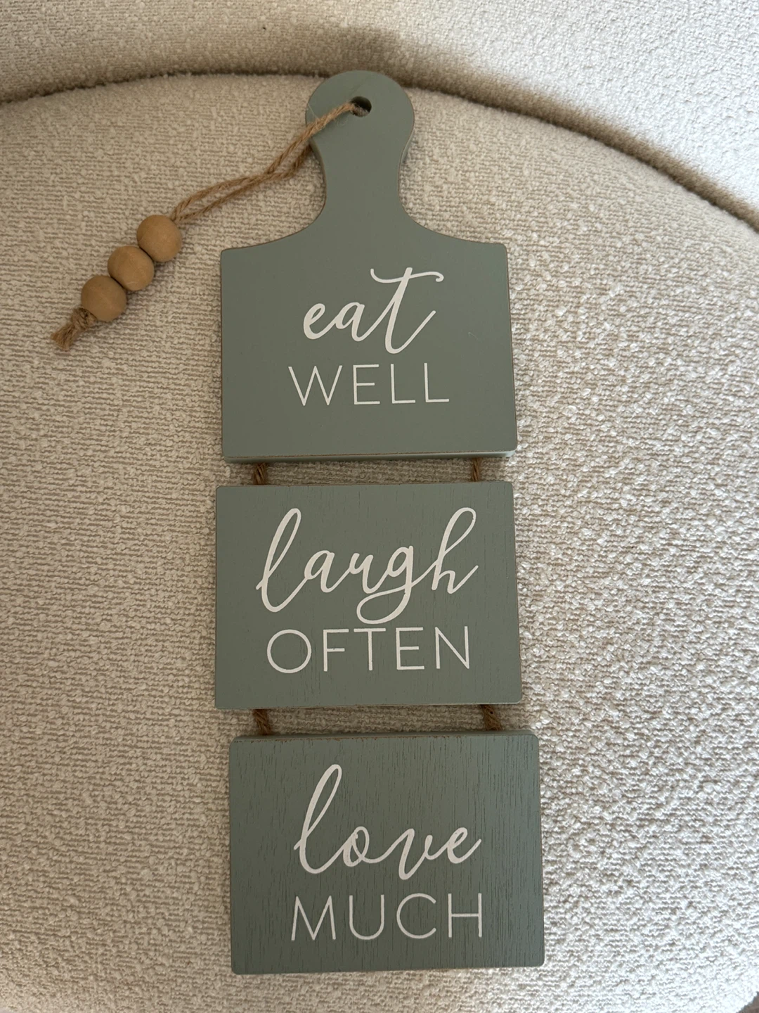 Eat Well Laugh Often Love Much  🌱 Hanging Sign