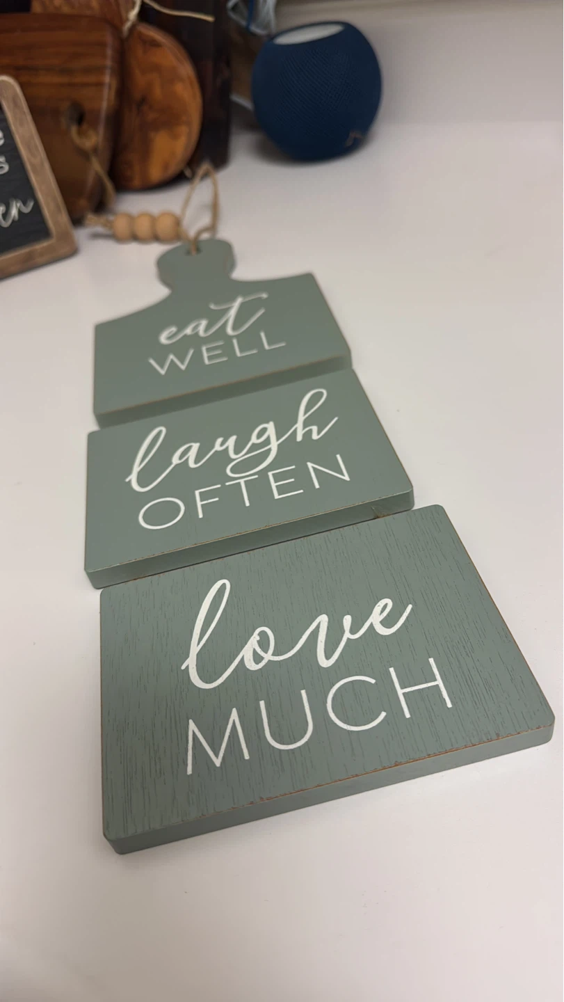 Eat Well Laugh Often Love Much  🌱 Hanging Sign - photo 2