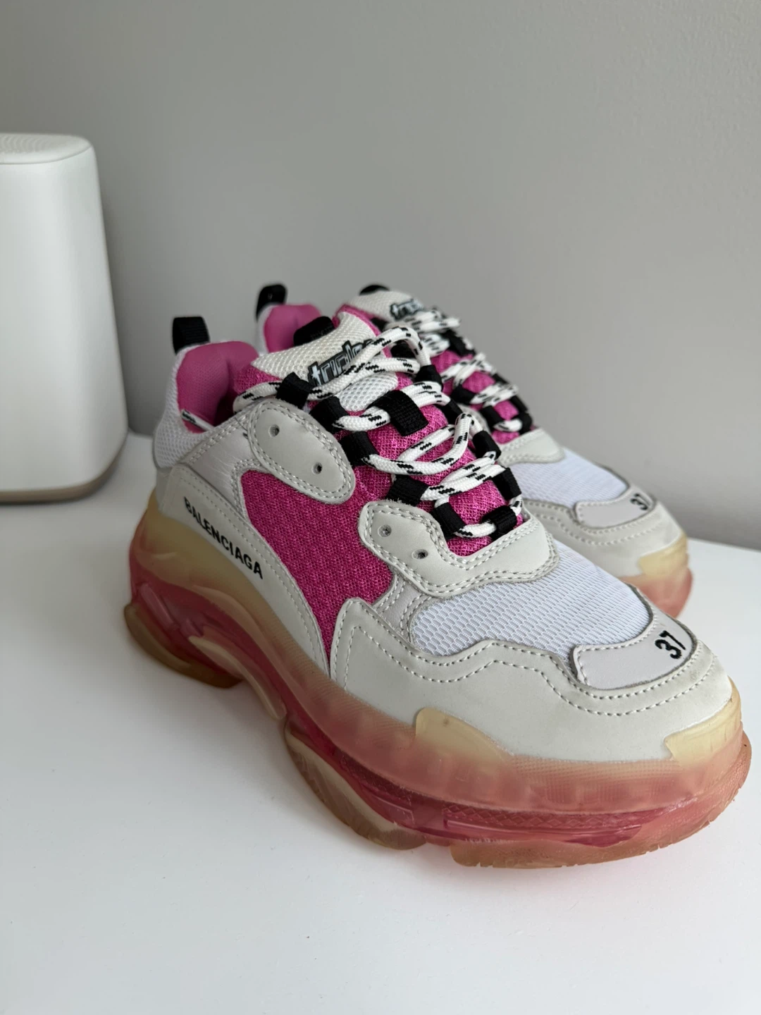 Balenciaga Triple S Sneakers Pink White Size 37 - photo 2