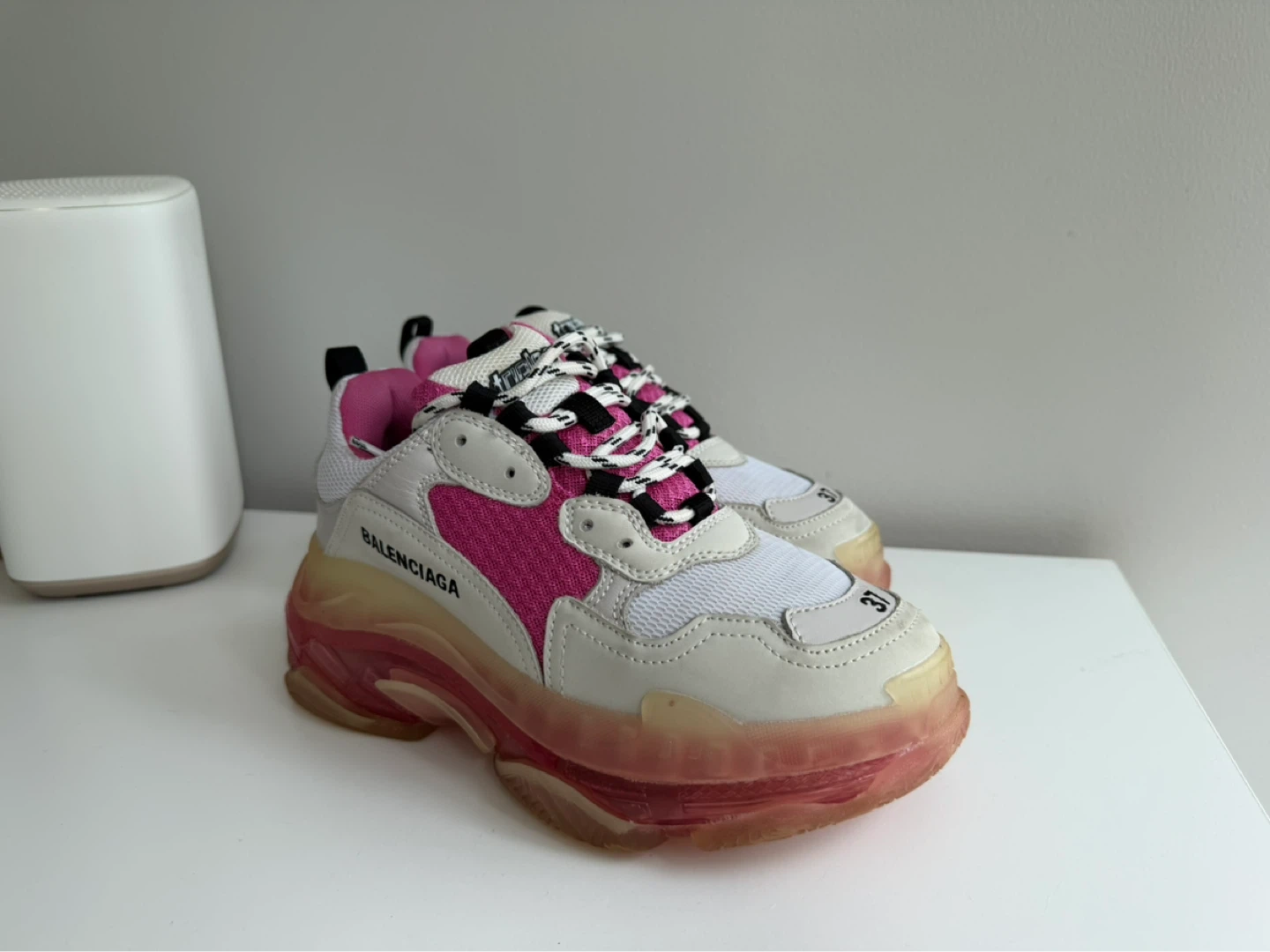 Balenciaga Triple S Sneakers Pink White Size 37