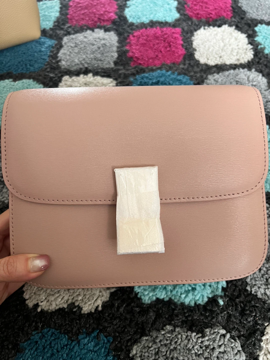 Dusty Rose Flap Clutch