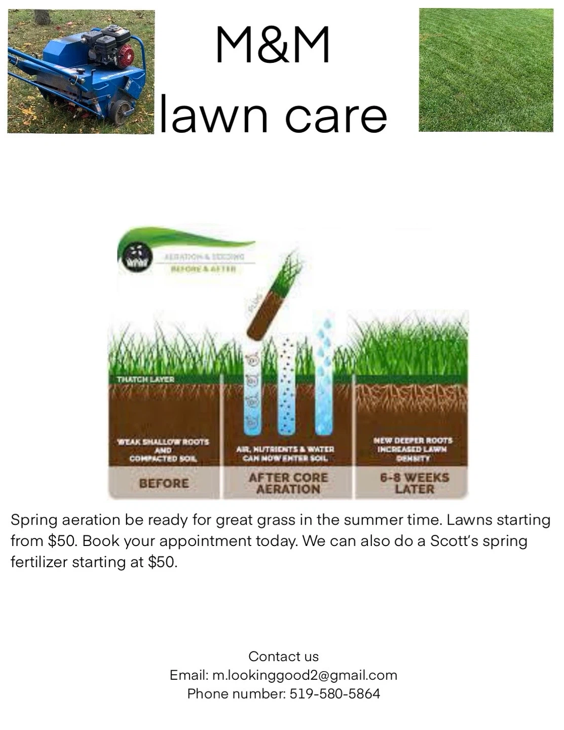 M&M Lawn Care Spring Aeration & Seeding - photo 2