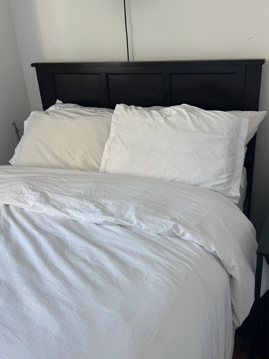 Dark Wood Full Bed Frame with Storage Drawers