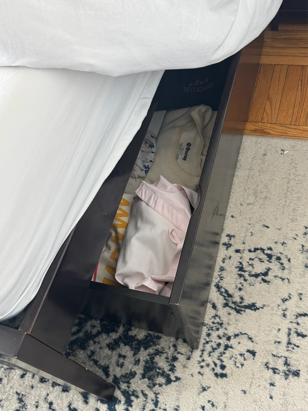 Dark Wood Full Bed Frame with Storage Drawers - photo 4