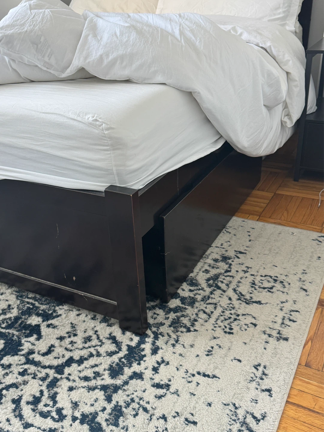 Dark Wood Full Bed Frame with Storage Drawers - photo 3