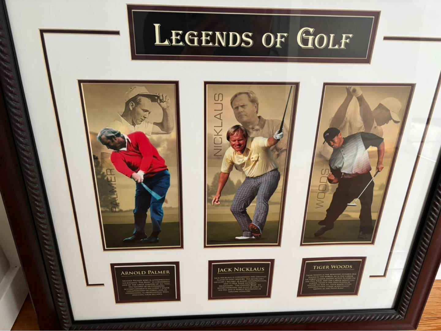 Vintage “Legends of Golf” Deluxe Framed Art - photo 2