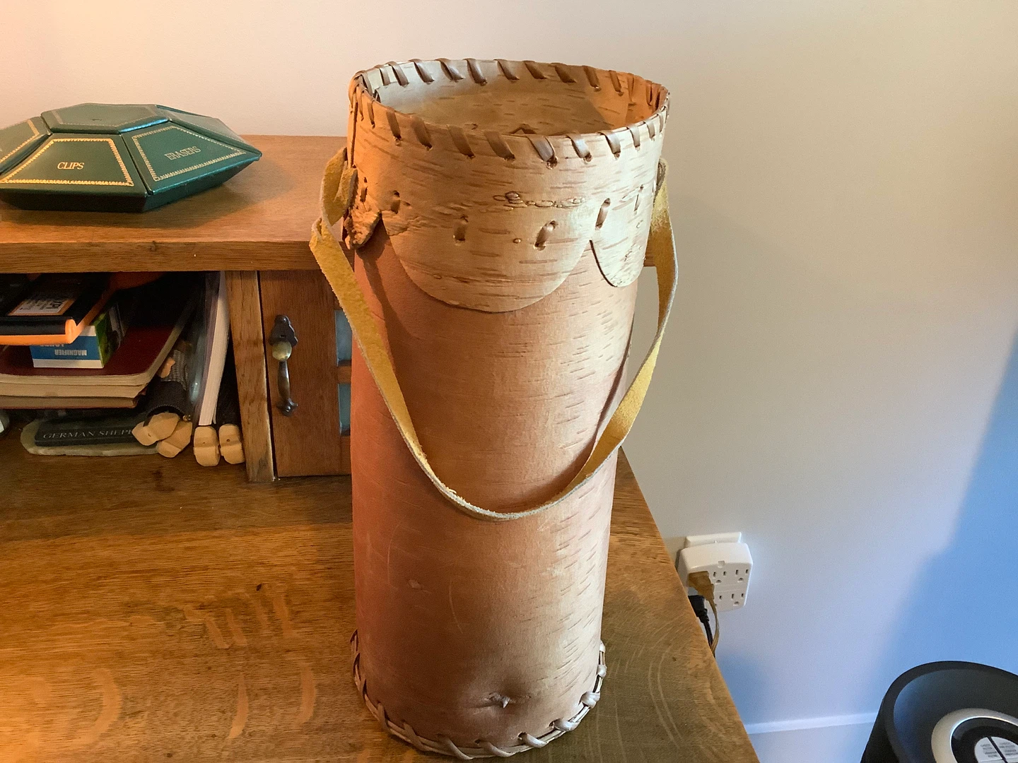 #2 Lg Cylindrical Birch Basket by First Nation Maggie Black 🐞