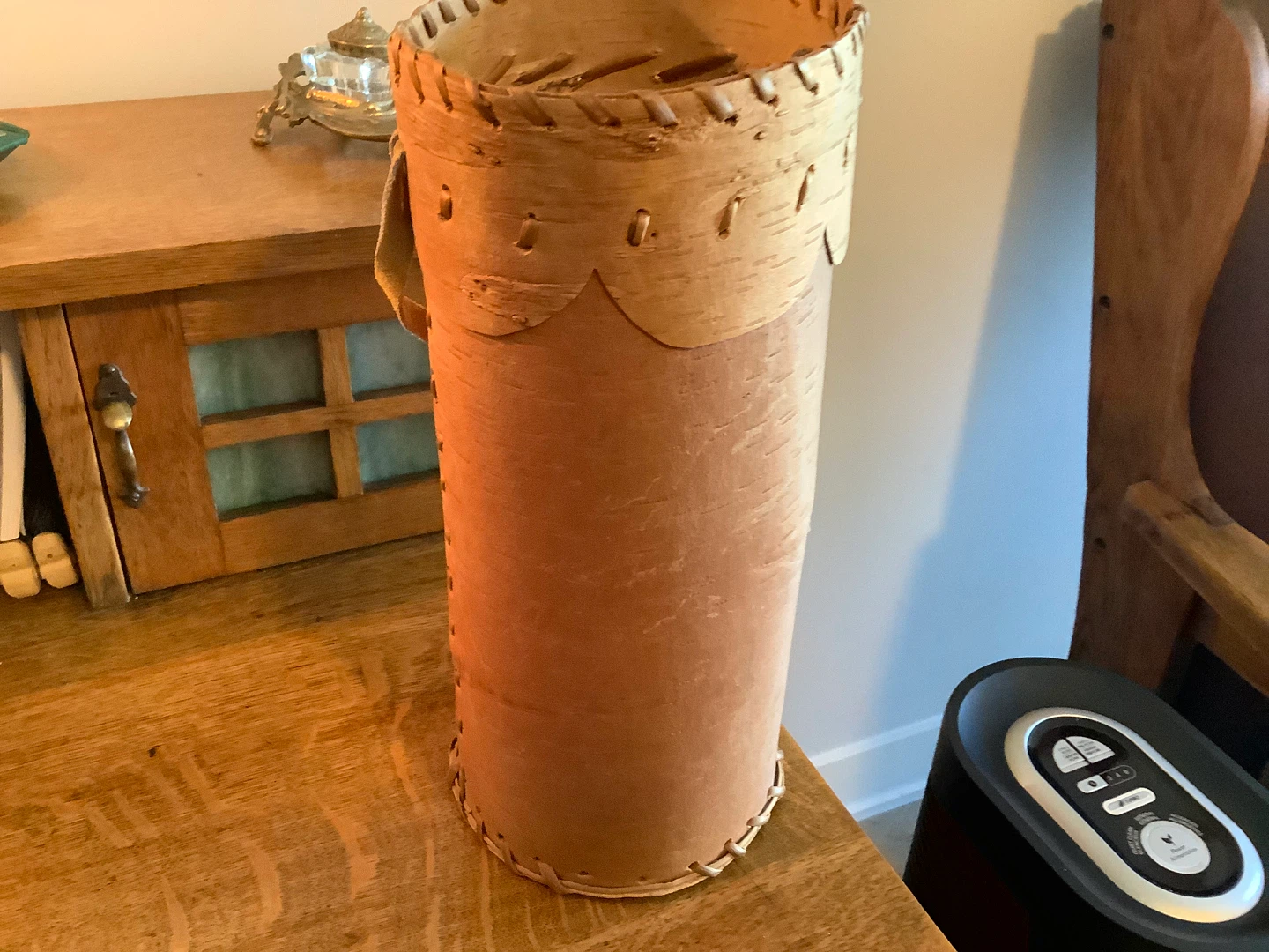 #2 Lg Cylindrical Birch Basket by First Nation Maggie Black 🐞 - photo 5
