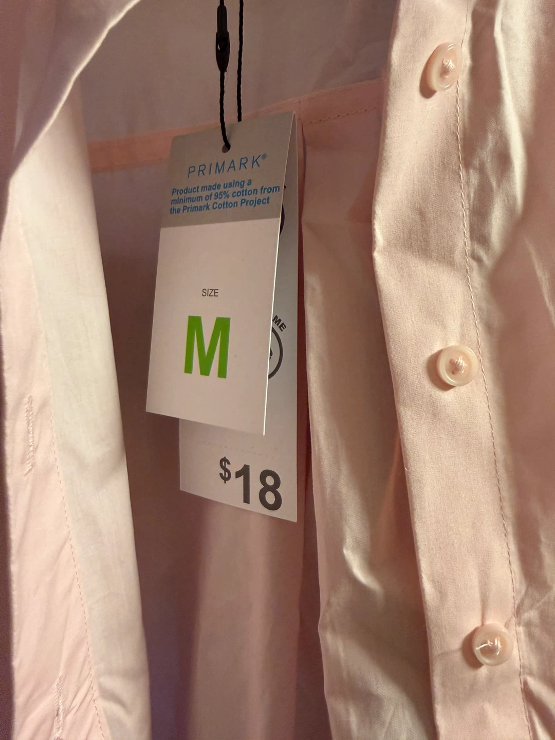 💙Primark Pink Button-Down Shirt Women’s M NWT💙 - photo 2