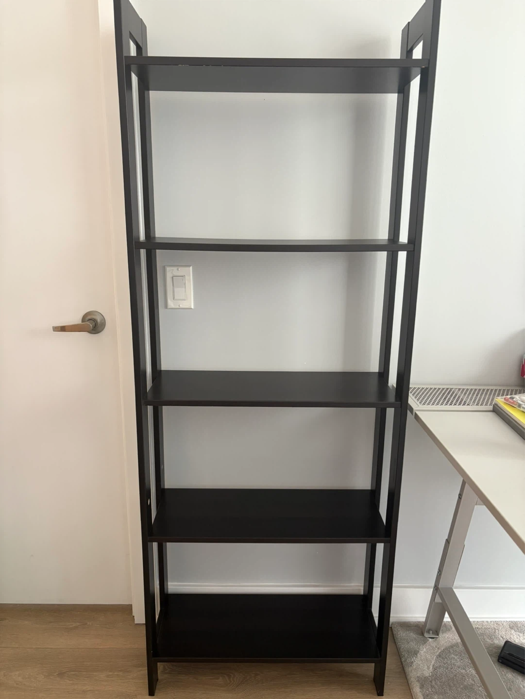 Black 5-Shelf Bookshelf