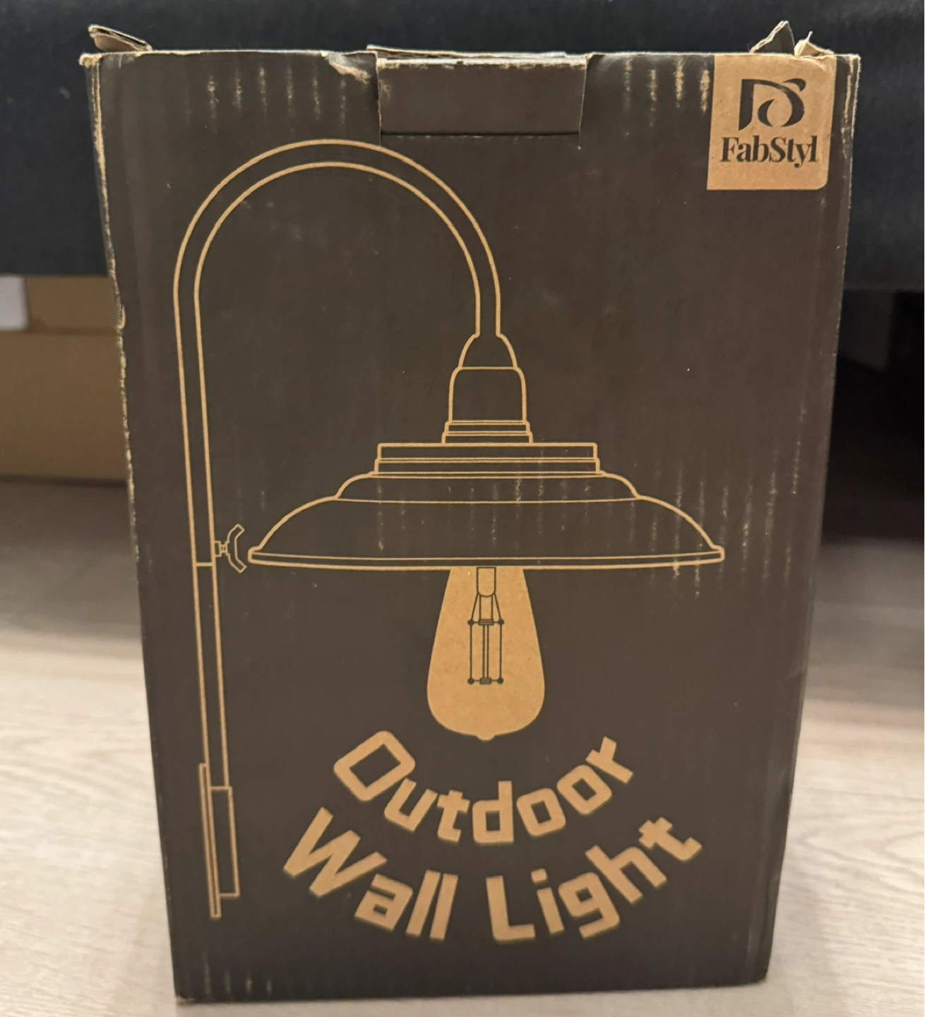 FabStyl Outdoor Wall Light with Motion Sensor, 2 pack and 1 bulb