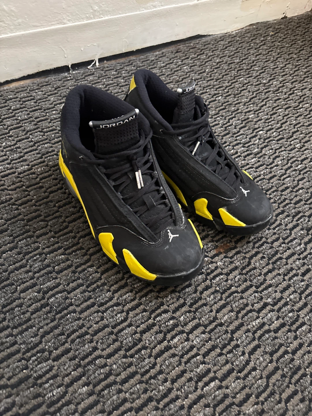 Jordan 14 Retro Black Yellow Men's Shoes
