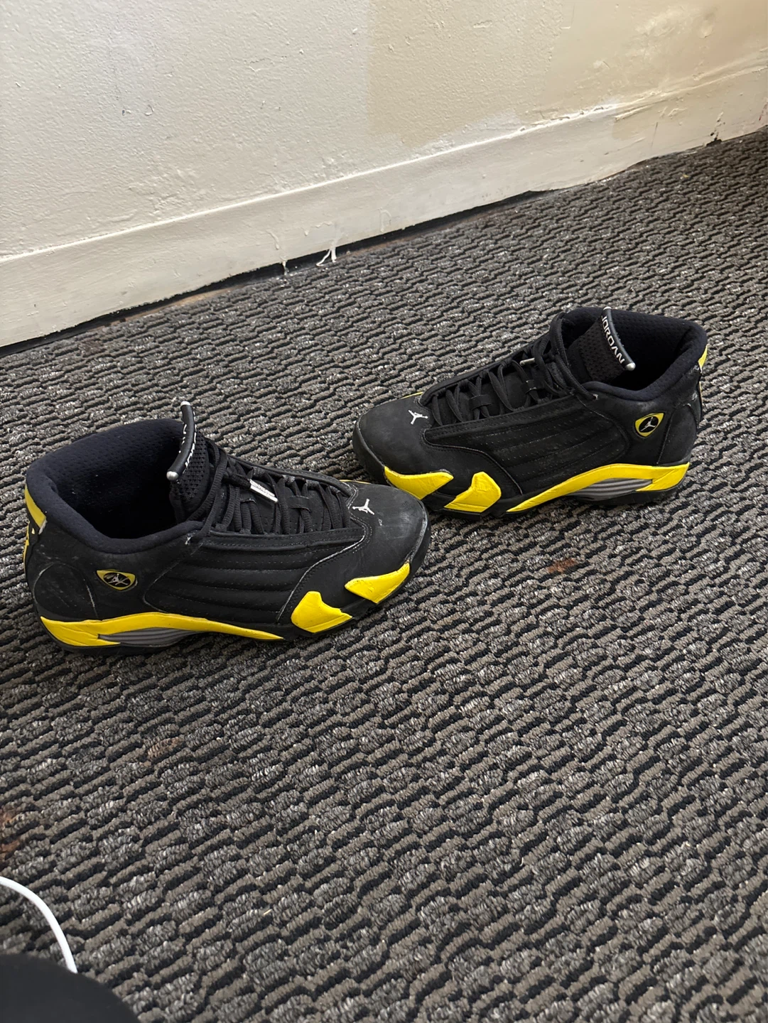 Jordan 14 Retro Black Yellow Men's Shoes - photo 2