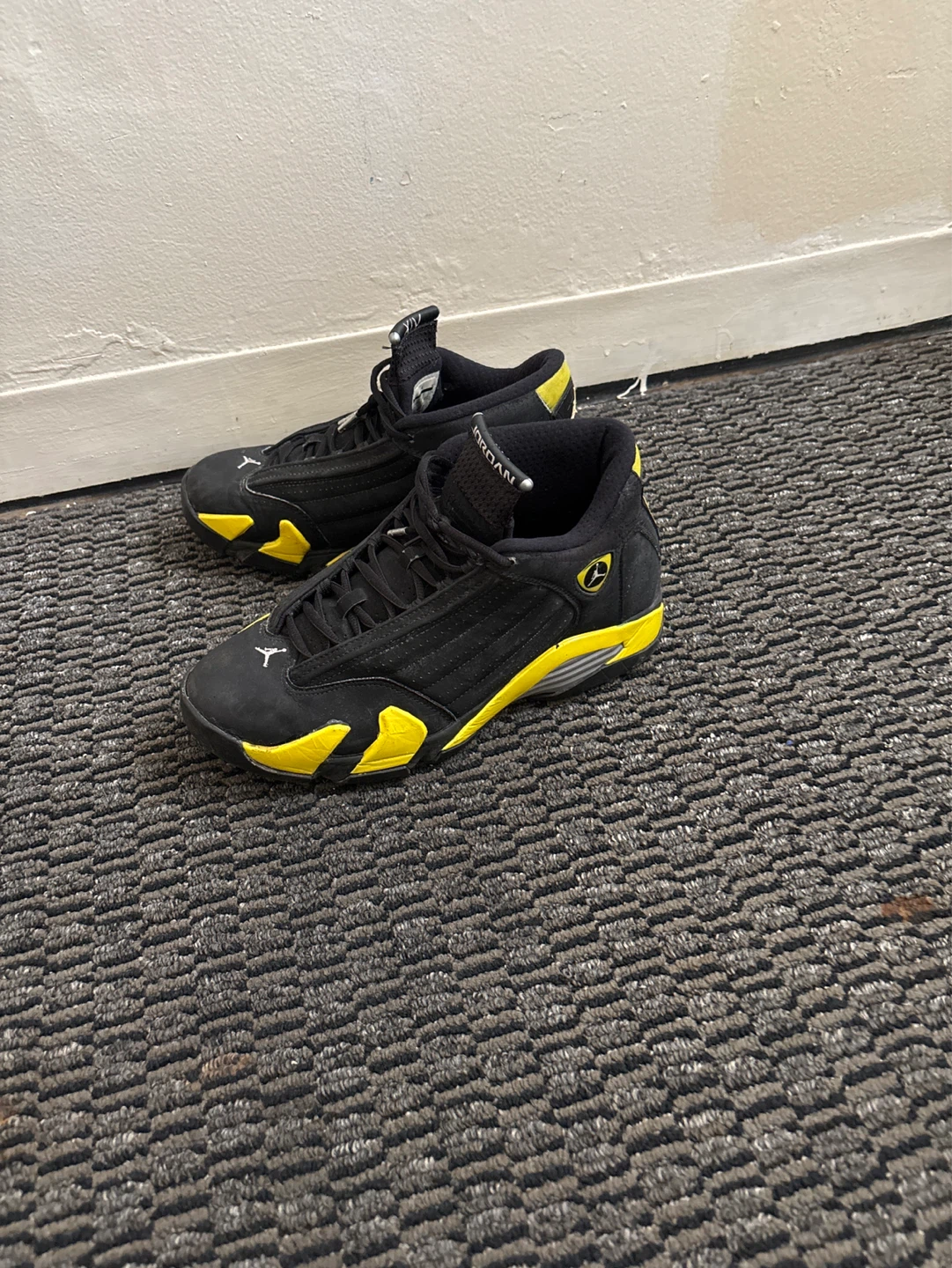 Jordan 14 Retro Black Yellow Men's Shoes - photo 5