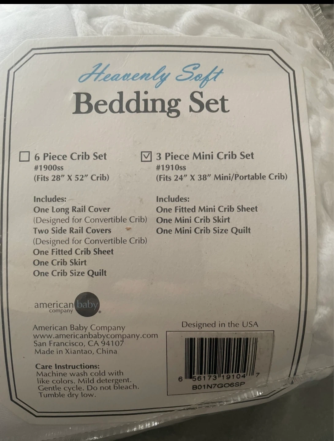 American Baby Company Heavenly Soft Mini Crib Bedding Set