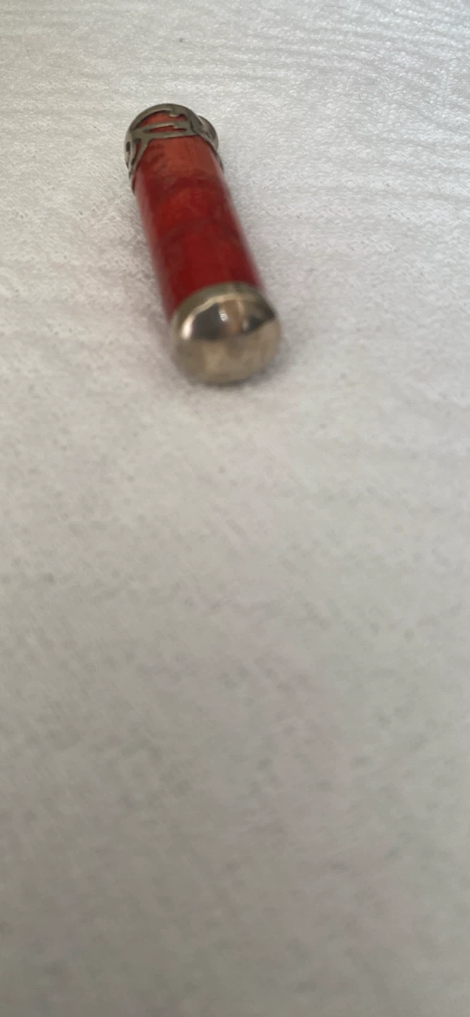 Red Coral and Silver  Pendant - photo 3