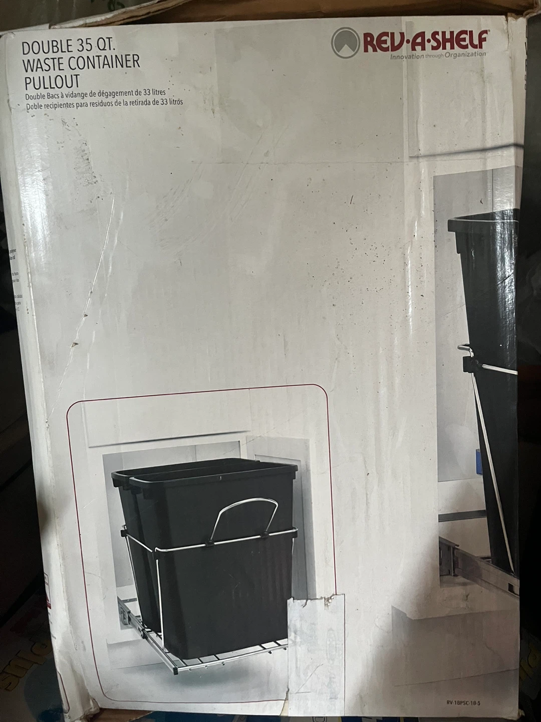 Rev-A-Shelf Double 35 Qt. Waste Container Pullout