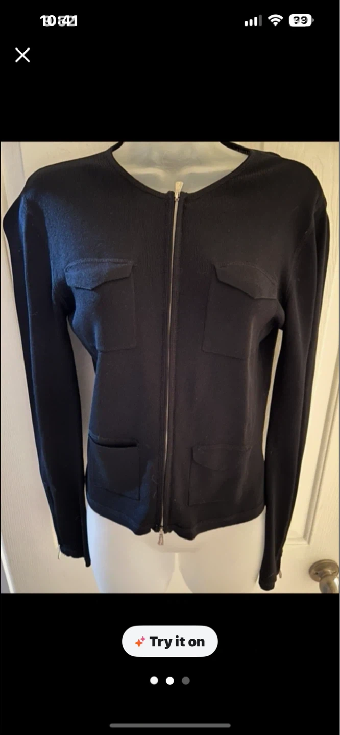 Black Full Zip Cardigan - One Girl Who