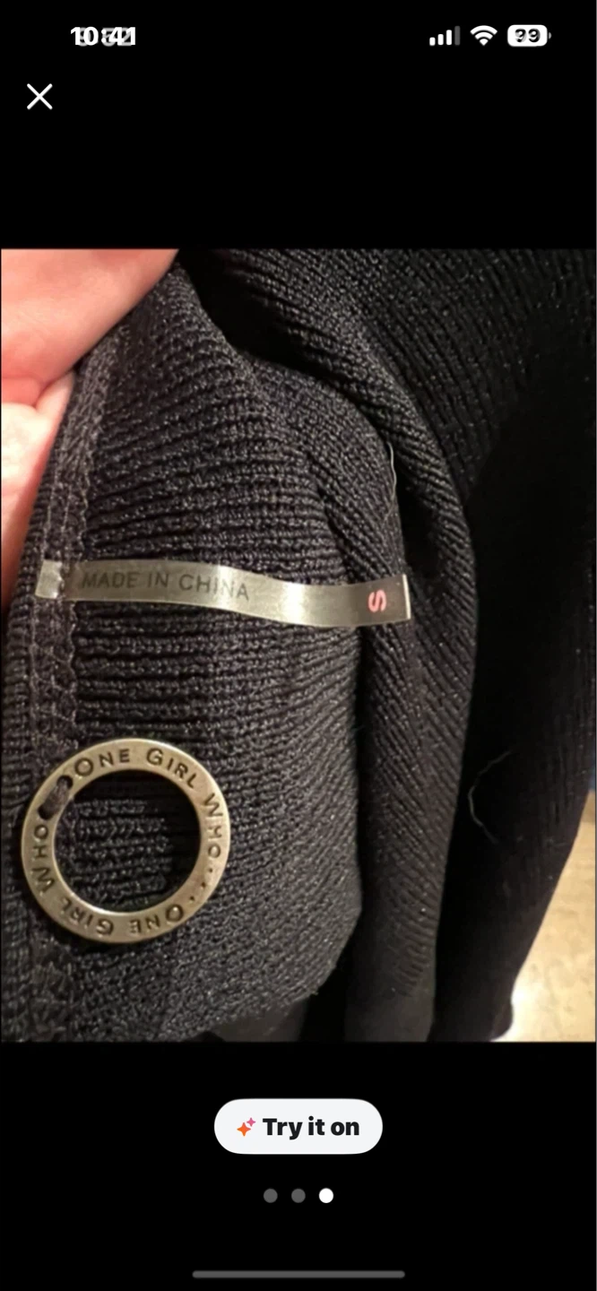 Black Full Zip Cardigan - One Girl Who - photo 2