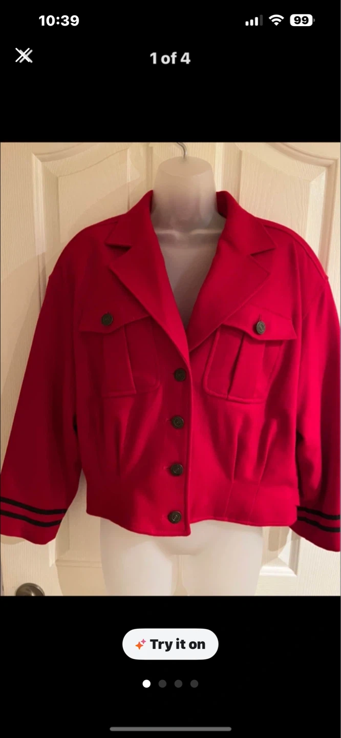 Liz Wear Women's Red Jacket Size M