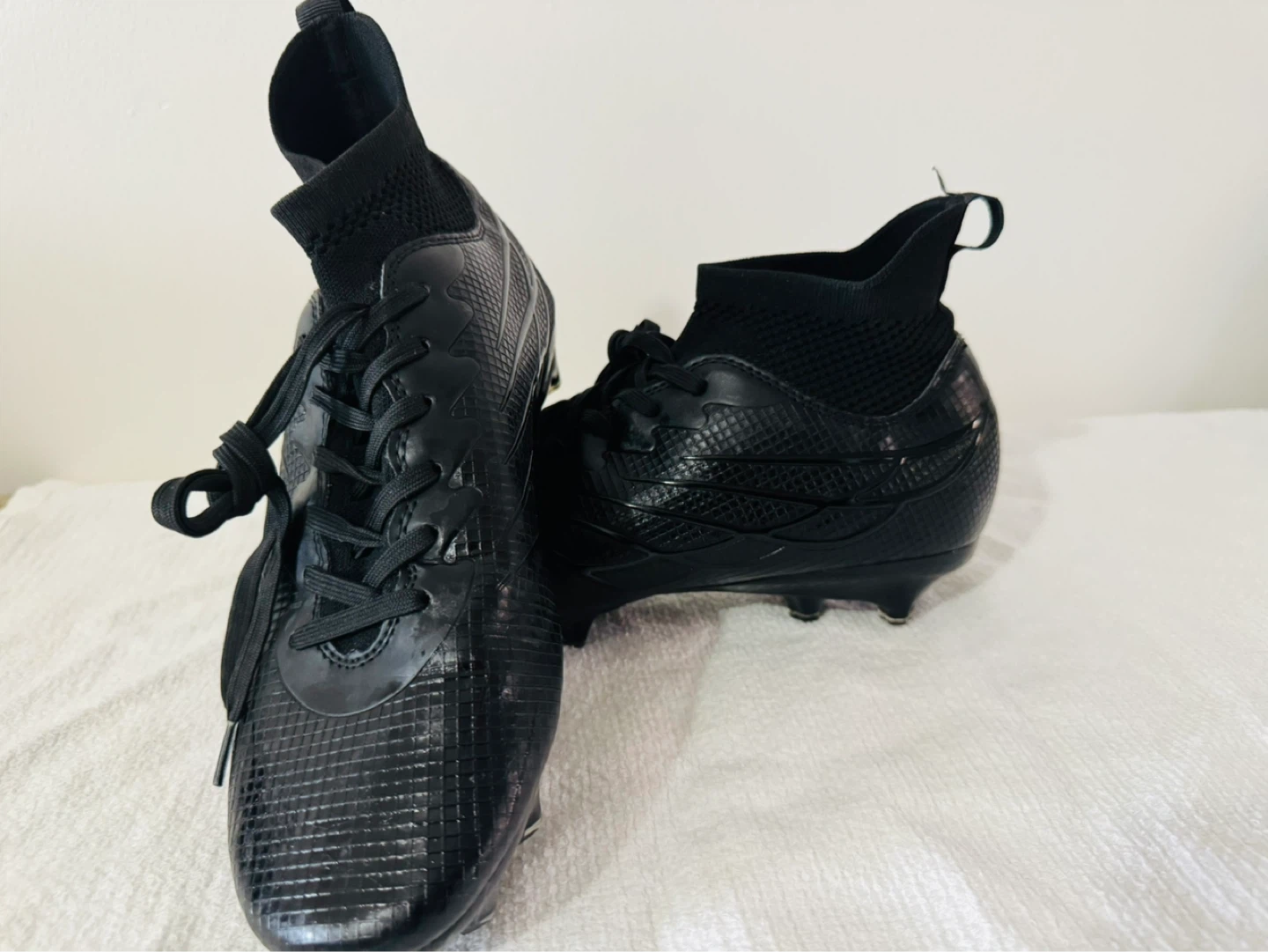 Black Mid-Top Football Cleats - photo 5