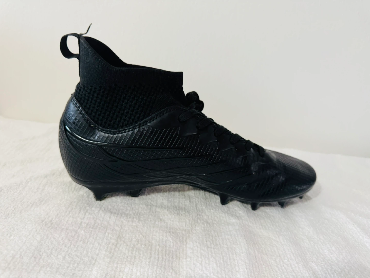 Black Mid-Top Football Cleats - photo 2