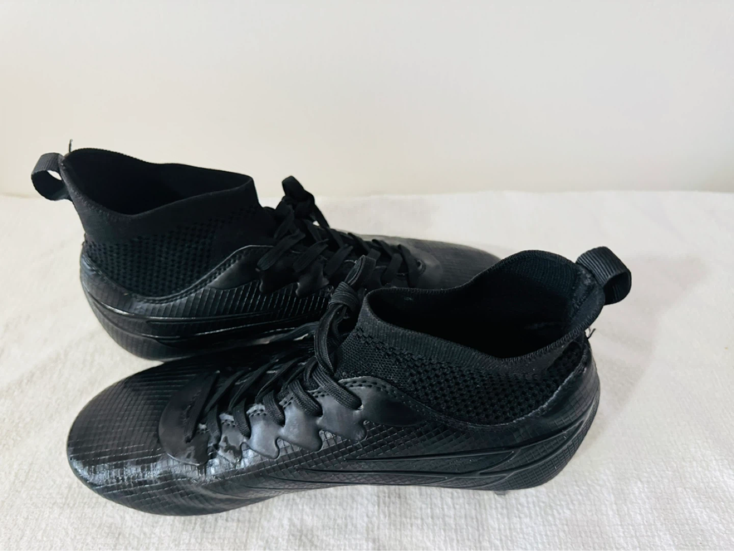 Black Mid-Top Football Cleats