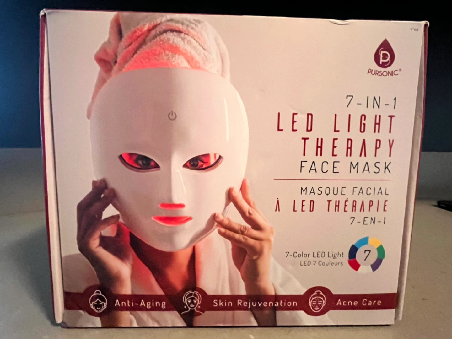 Pursonic 7-in-1 LED Light Therapy Face Mask