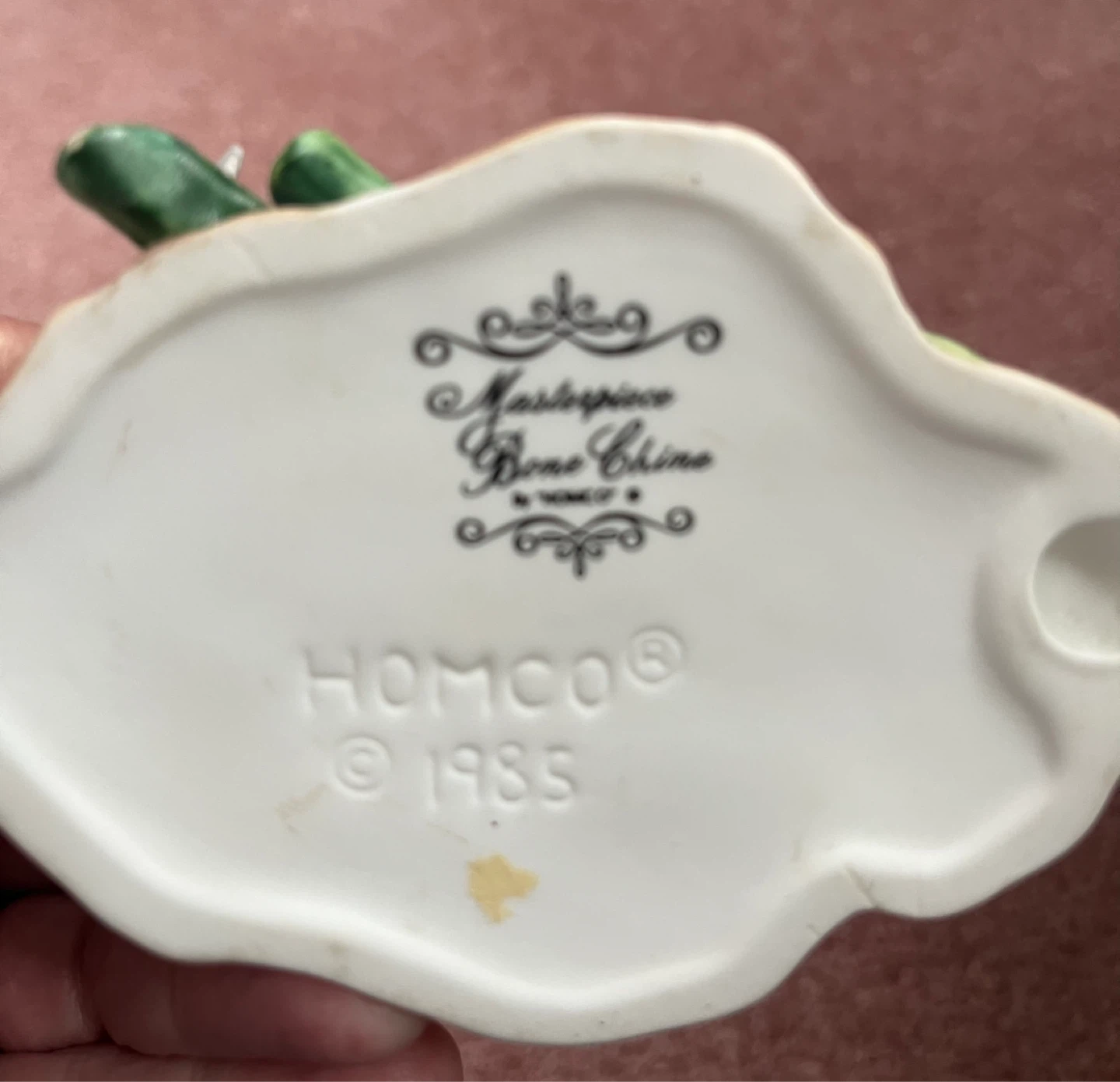 HOMCO Masterpiece Bone China Hummingbird & Orchid Figurine 1985 - photo 3