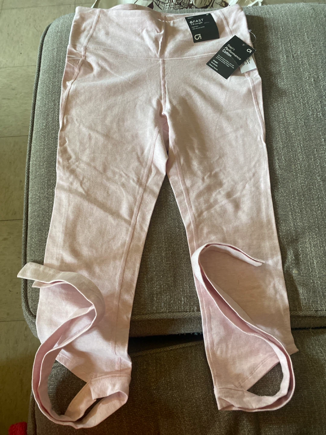 GapFit GFAST 7/8-Length High Rise Leggings - Pink, Size M - photo 2