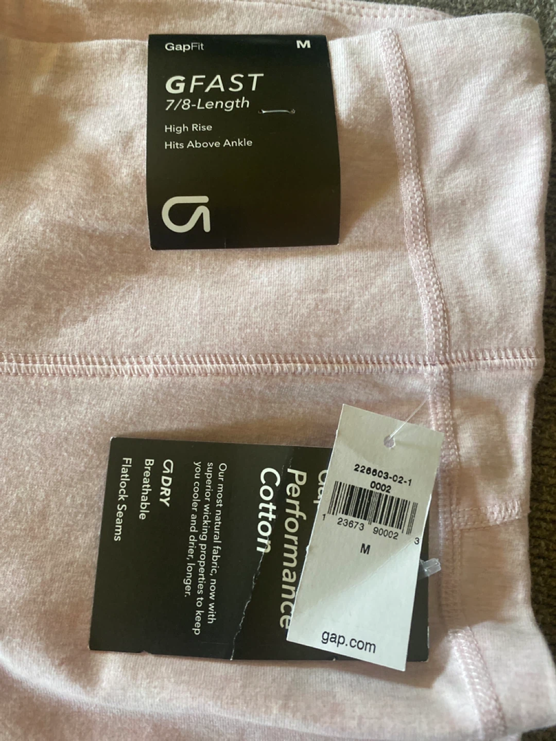 GapFit GFAST 7/8-Length High Rise Leggings - Pink, Size M - photo 4