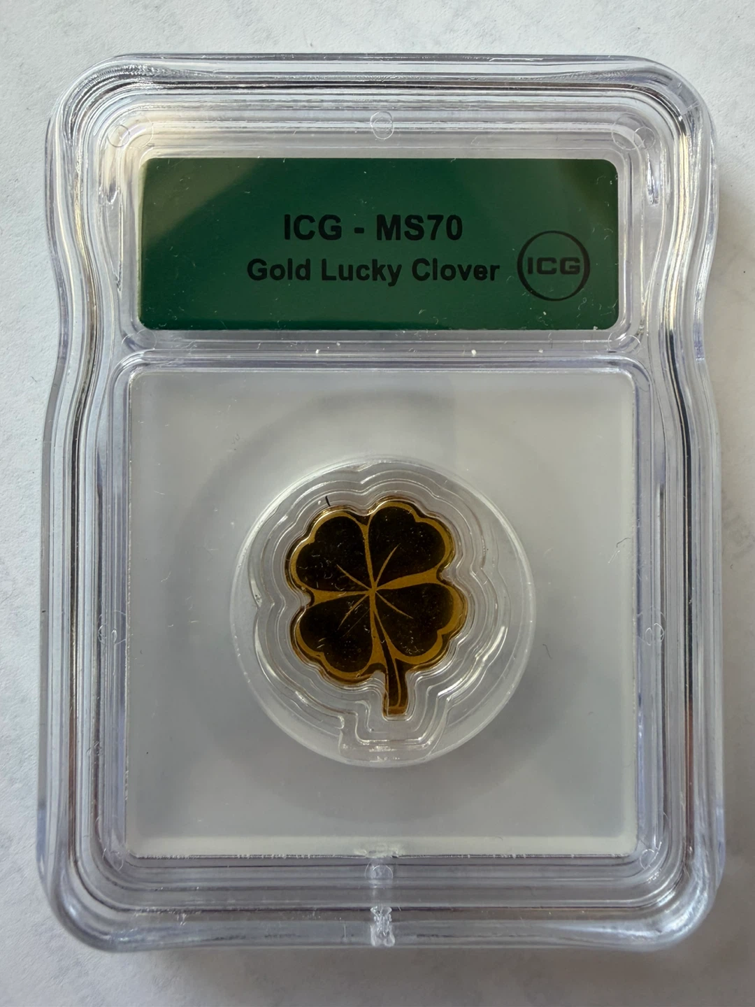 Gold 999 Lucky Clover Coin