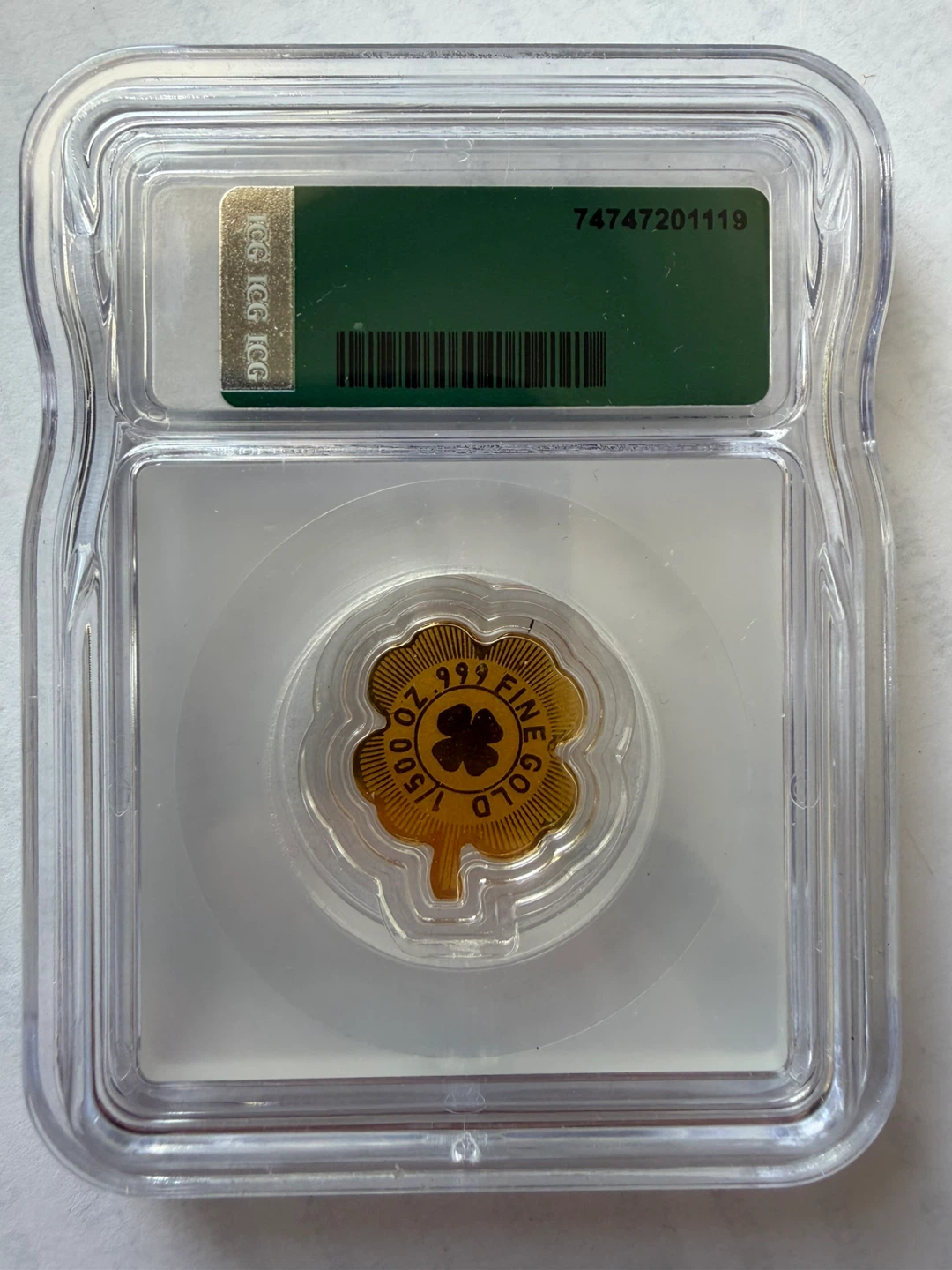 Gold 999 Lucky Clover Coin - photo 2