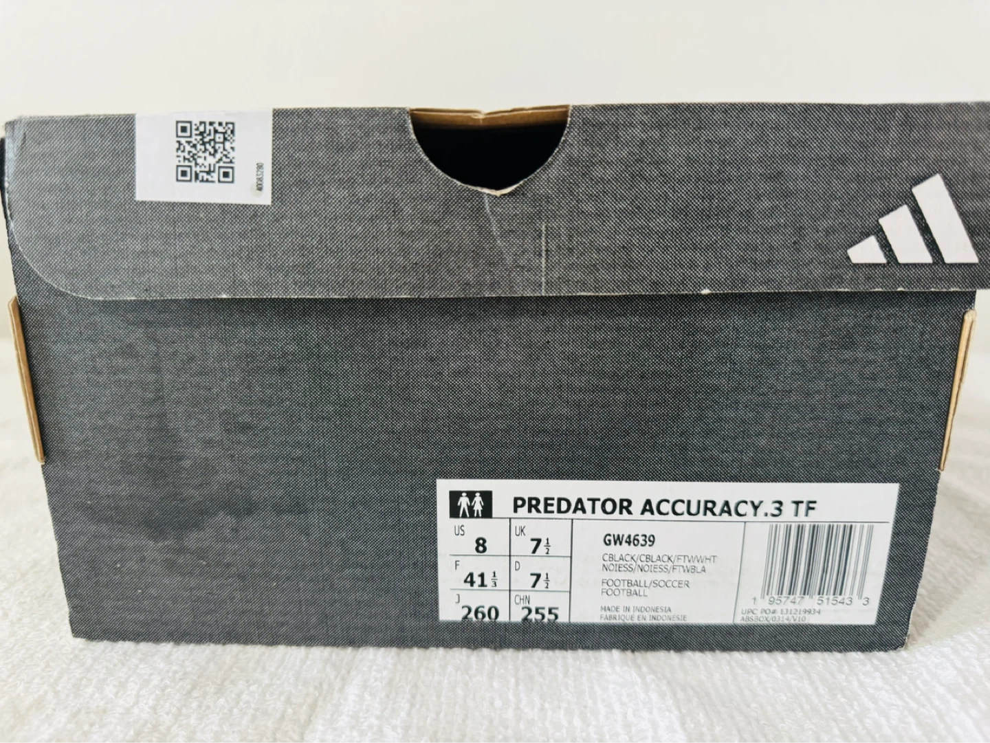 Adidas Predator Accuracy.3 TF Football Boots - Black - Size 8 US - photo 2