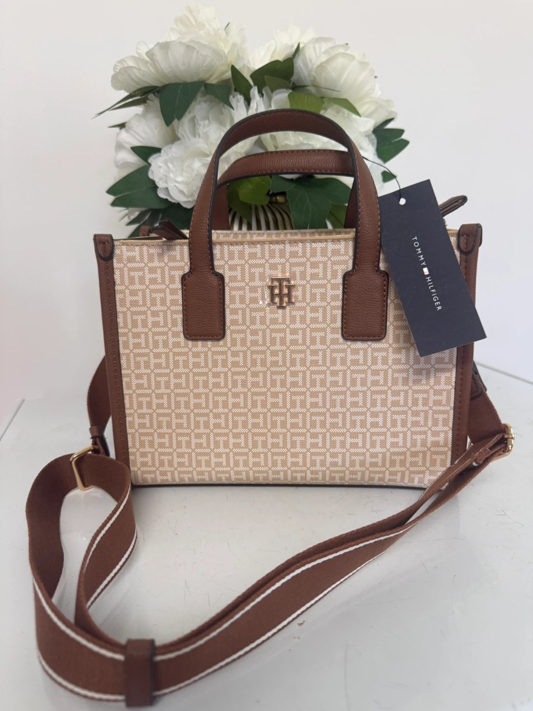 Tommy Hilfiger Monogram Mini Tote Bag