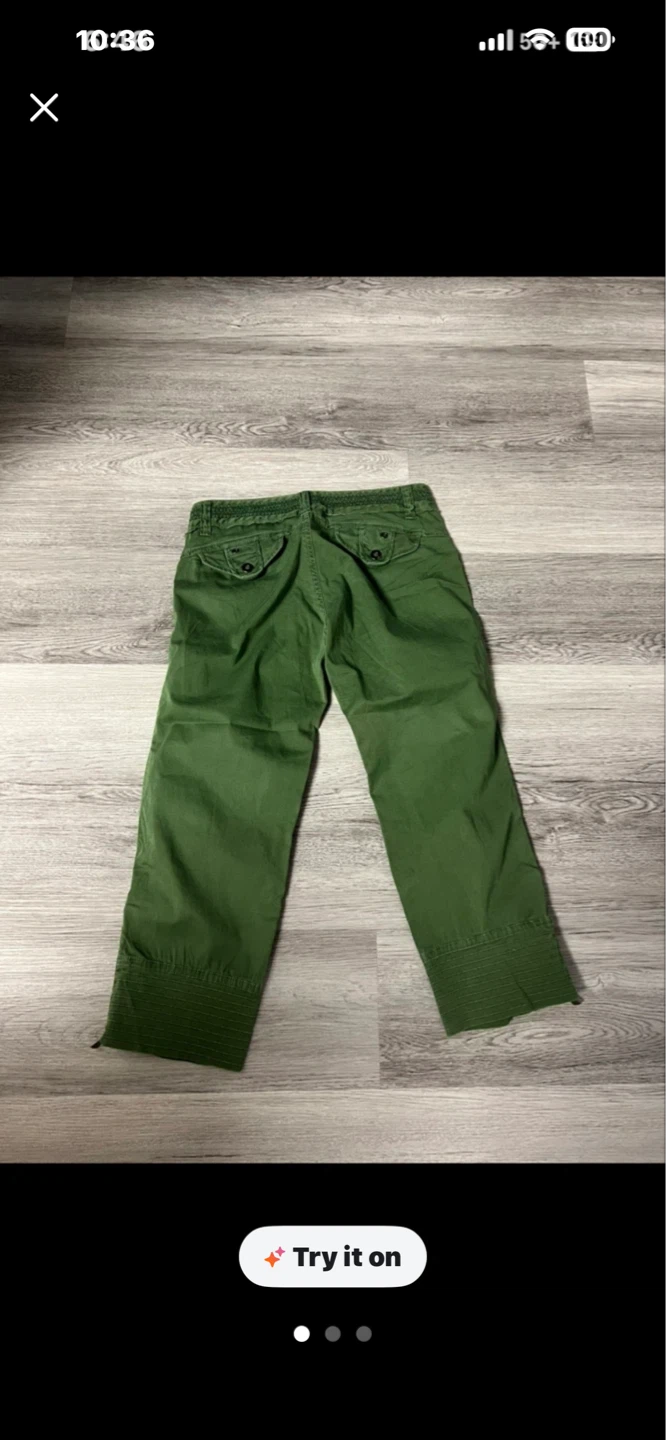Green Cargo Pants Size 4 - photo 3