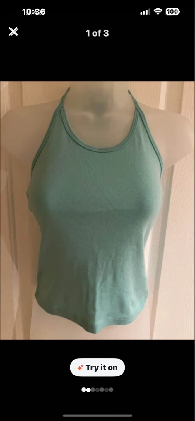 Mint Green Halterneck Tank Top - photo 2