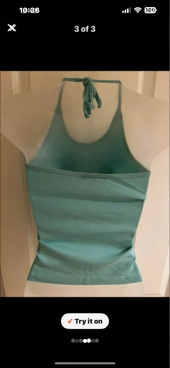 Mint Green Halterneck Tank Top - photo 3