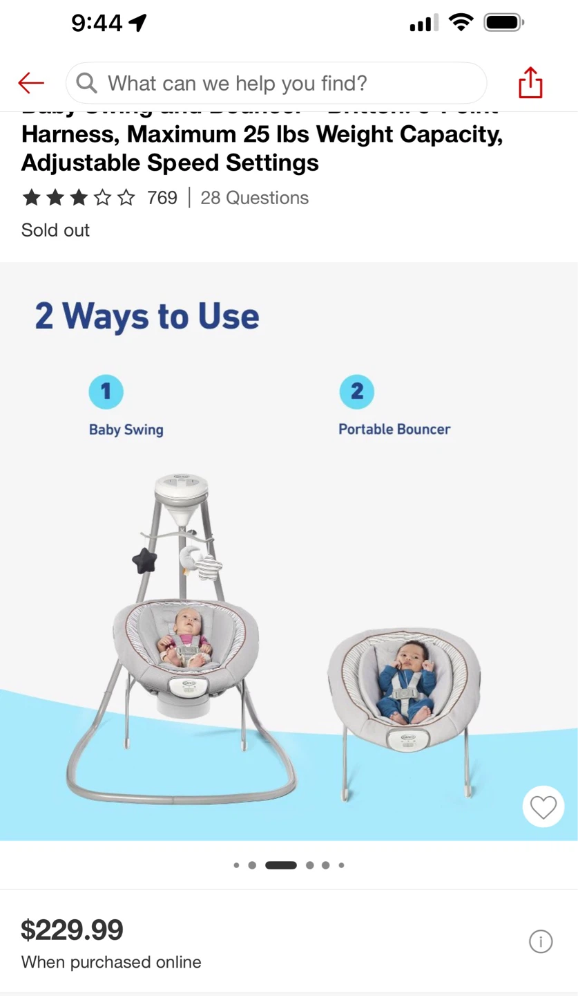 Baby swing and bouncer - photo 3