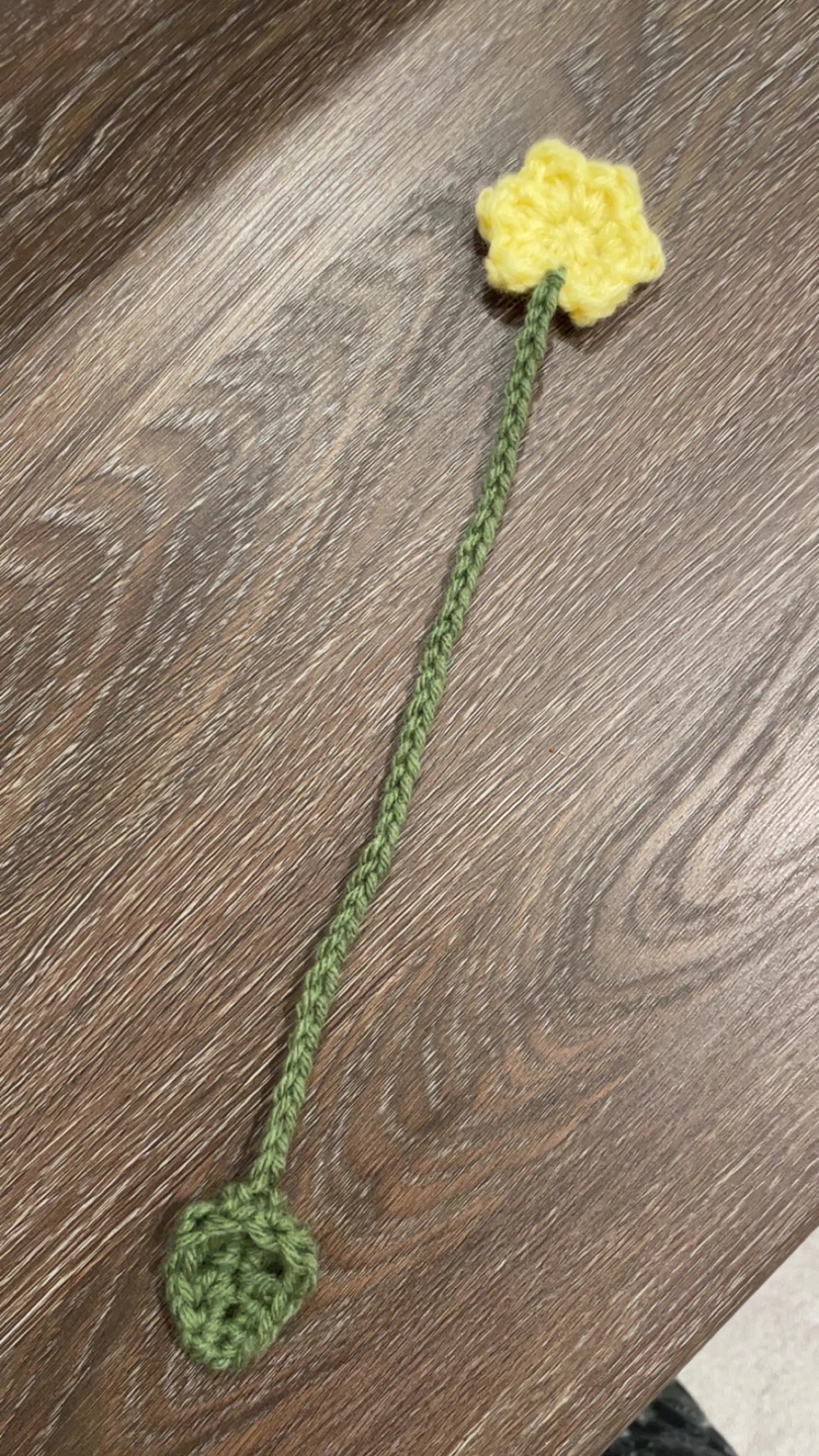 Handmade Crocheted Flower Bookmark - photo 4