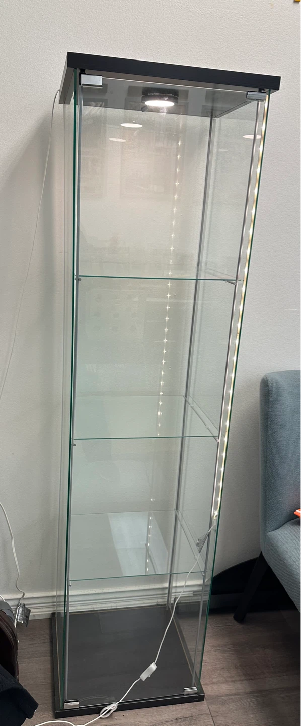 Glass Display Cabinet with LED Lights