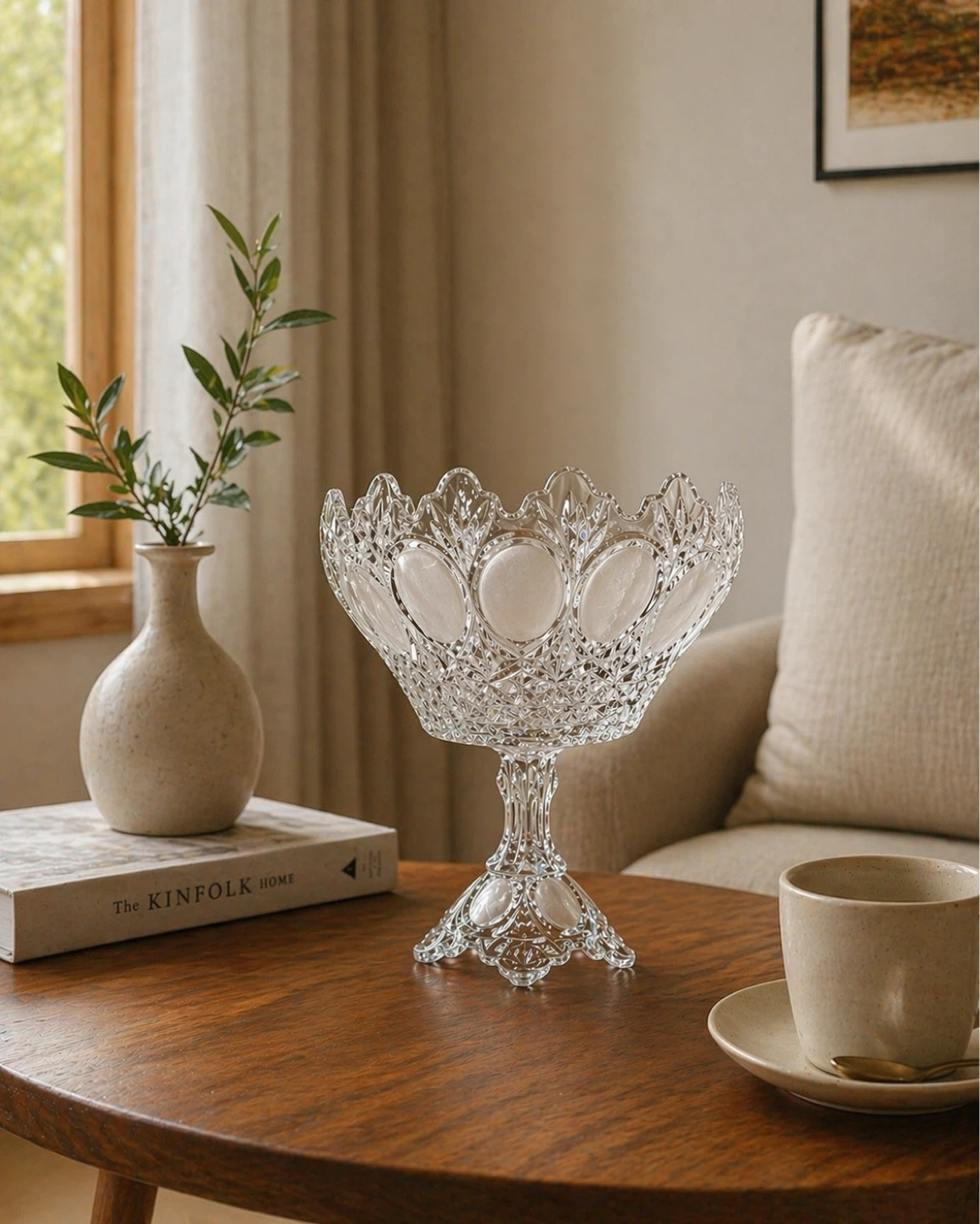 Crystal Pedestal Fruit Bowl - photo 3