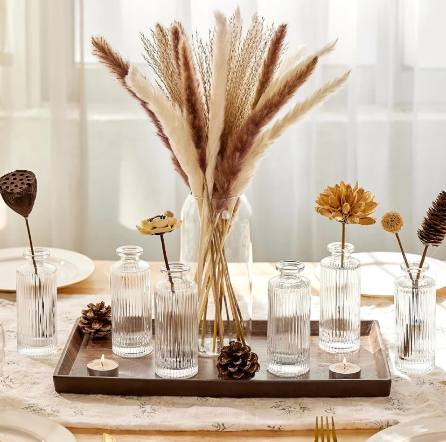New Clear Glass Mini Bud Vases Set of 12 - photo 4