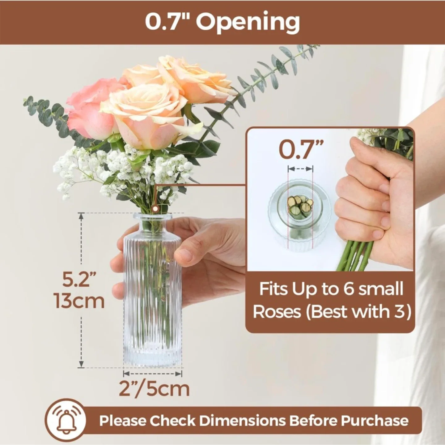 New Clear Glass Mini Bud Vases Set of 12 - photo 3