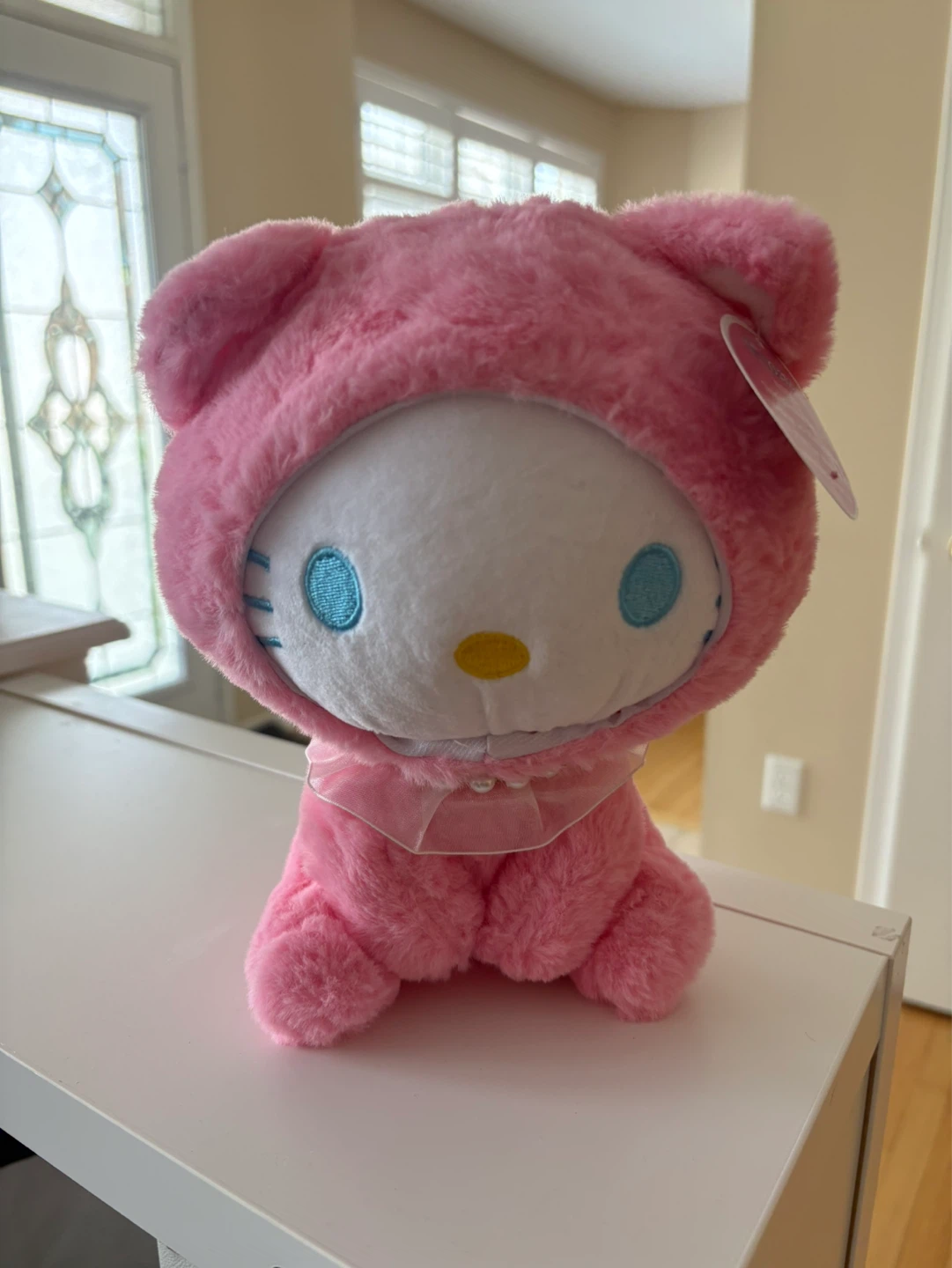 HELLO KITTY Plush Pink Hooded Toy