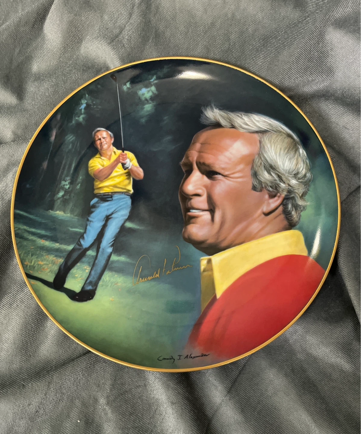 Arnold Palmer autographed collectors plate (golf) - photo 3