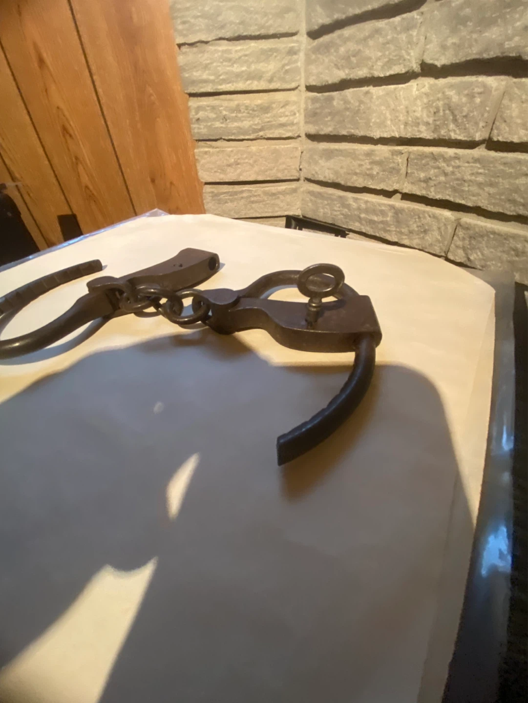 Antique Metal Handcuffs - photo 2