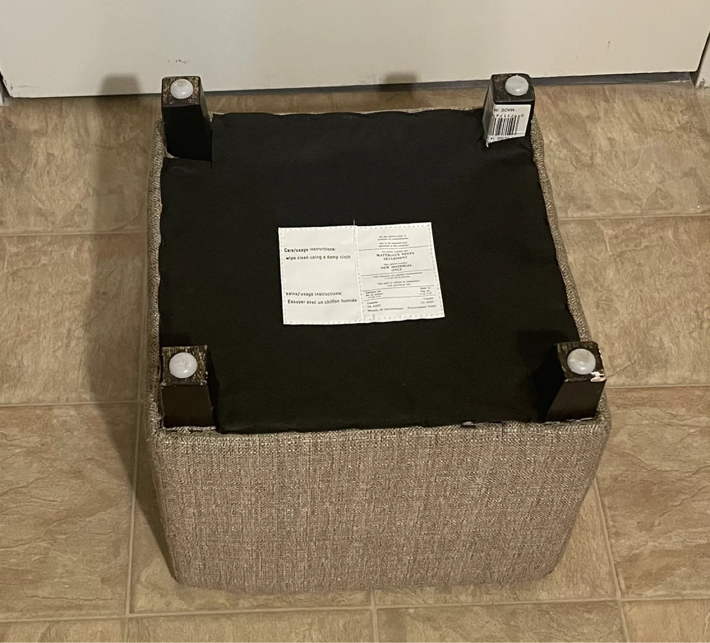 🌱 Comfortable Square Upholstered Footstool - photo 3