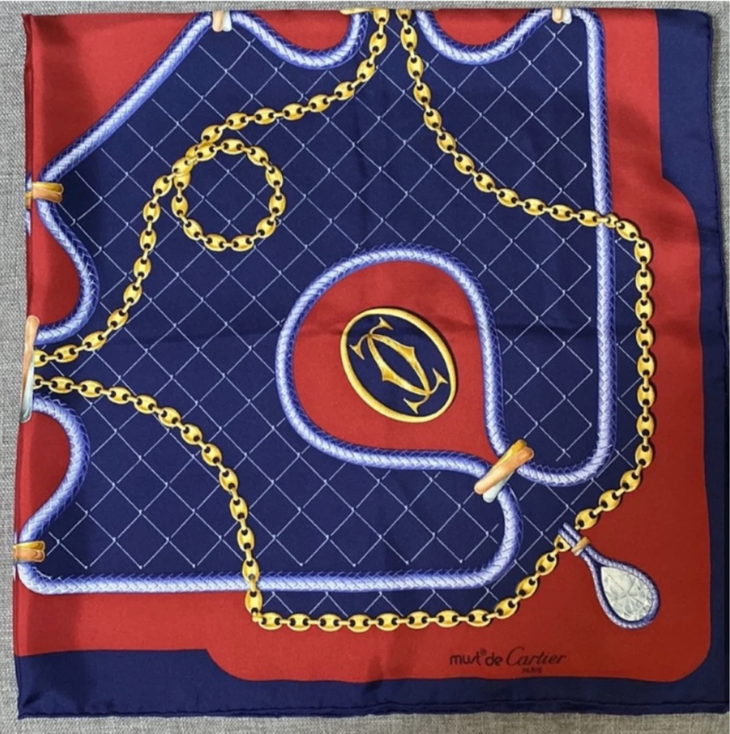 Authentic Must de Cartier Silk Scarf - photo 4