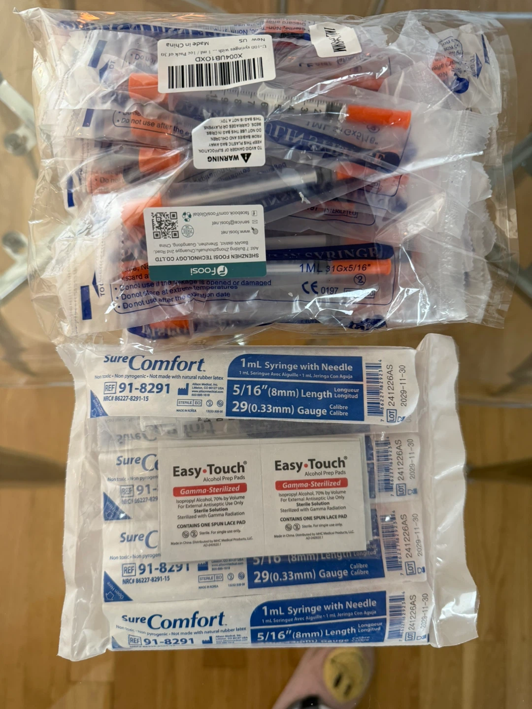 Foosi 1mL 31G x 5/16" Syringes (Pack of 30)